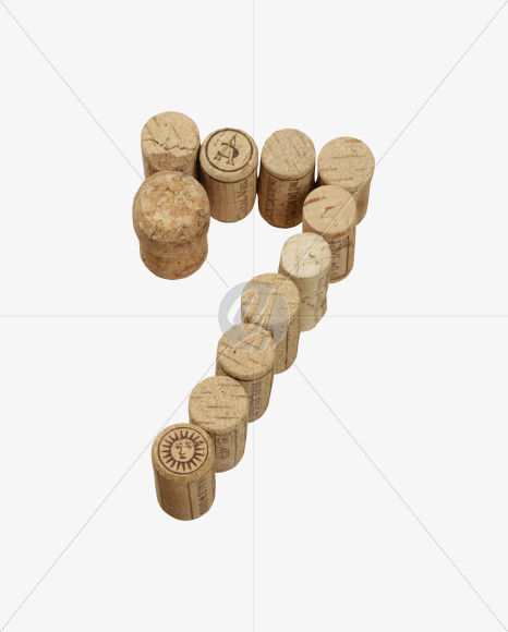 7 from Wine Corks Font on Yellow Images Creative Fonts - S42315