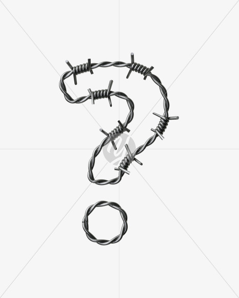 ? from Barbed wire Font on Yellow Images Creative Fonts - S42454