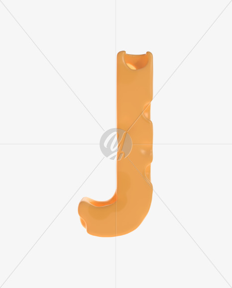 Letter J from Cheesus Font on Yellow Images Creative Fonts - S42514