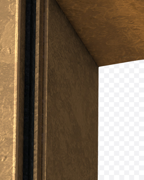 Letter D from Golden Extrude Font on Yellow Images Creative Fonts - S42567