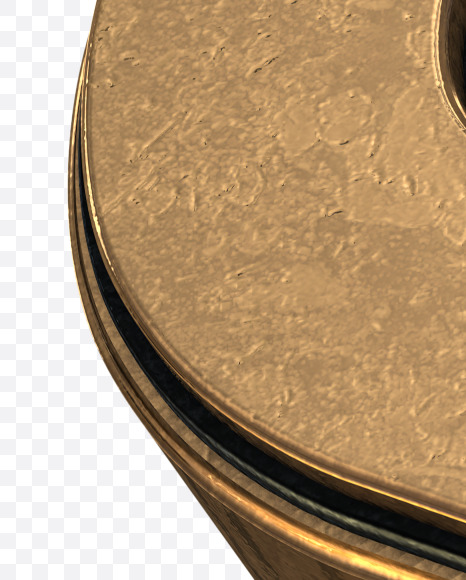 Letter S from Golden Extrude Font on Yellow Images Creative Fonts - S42582