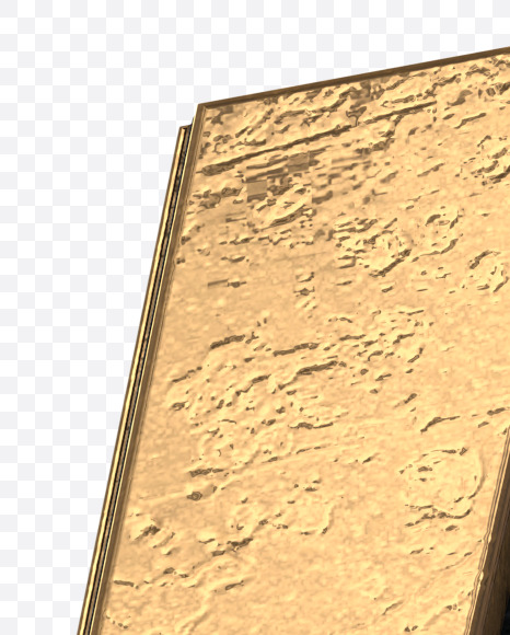 Letter W from Golden Extrude Font on Yellow Images Creative Fonts - S42586