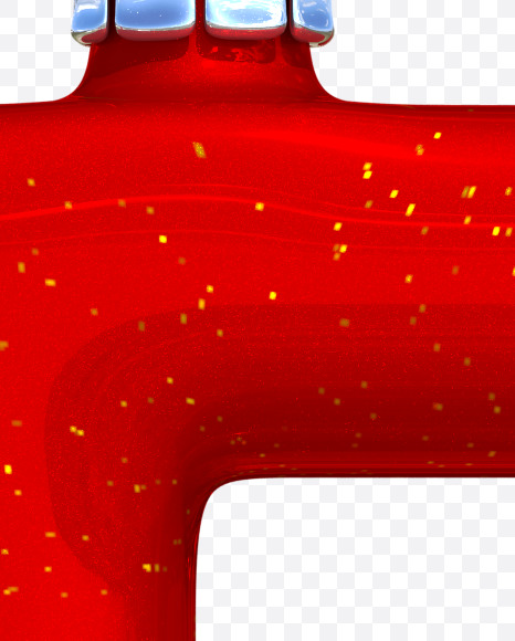 Letter E from Christmas Ball Font on Yellow Images Creative Fonts - S42735