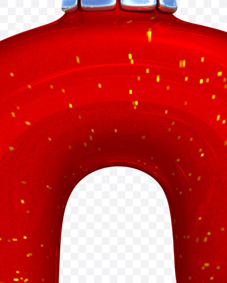 Letter C from Christmas Ball Font on Yellow Images Creative Fonts - S42733