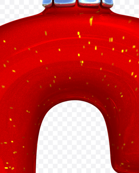 Letter G from Christmas Ball Font on Yellow Images Creative Fonts - S42737