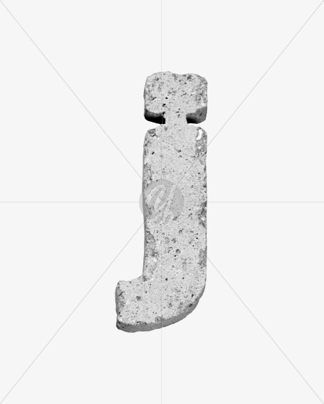 j_lowercase from Concrete #3 Font on Yellow Images Creative Fonts - S43311