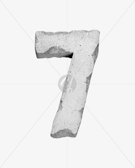 7 from Concrete #3 Font on Yellow Images Creative Fonts - S43334