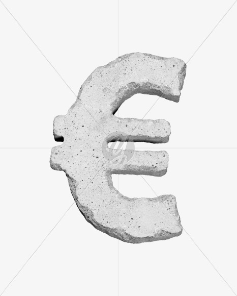 euro from Concrete #3 Font on Yellow Images Creative Fonts - S43343