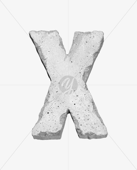 X_uppercase from Concrete #3 Font on Yellow Images Creative Fonts - S43299