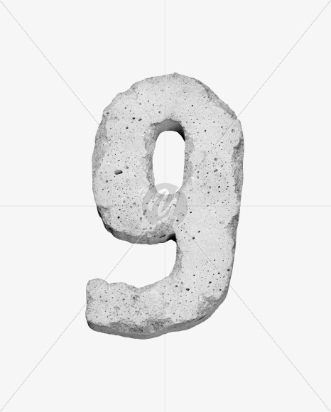 9 from Concrete #3 Font on Yellow Images Creative Fonts - S43336