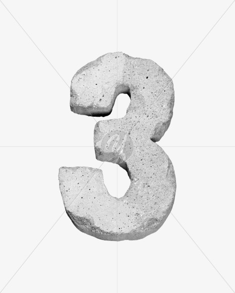 3 from Concrete #3 Font on Yellow Images Creative Fonts - S43330