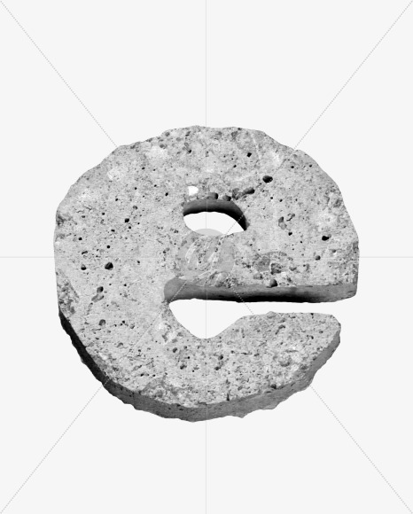 e_lowercase from Concrete #3 Font on Yellow Images Creative Fonts - S43306