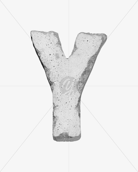 Y_uppercase from Concrete #3 Font on Yellow Images Creative Fonts - S43300