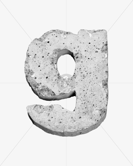 g_lowercase from Concrete #3 Font on Yellow Images Creative Fonts - S43308