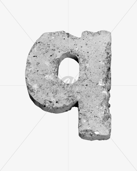 q_lowercase from Concrete #3 Font on Yellow Images Creative Fonts - S43318