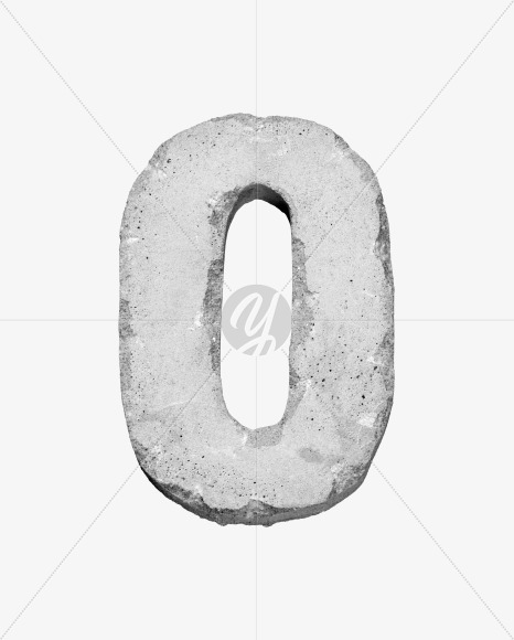 O_uppercase from Concrete #3 Font on Yellow Images Creative Fonts - S43290