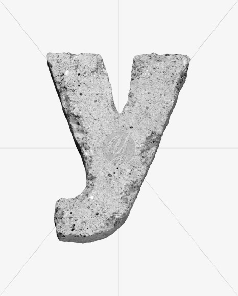 y_lowercase from Concrete #3 Font on Yellow Images Creative Fonts - S43326