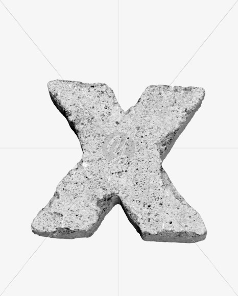 x_lowercase from Concrete #3 Font on Yellow Images Creative Fonts - S43325