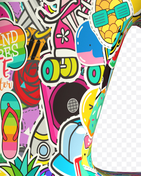 Letter A from Sticker Boom Font on Yellow Images Creative Fonts - S43349