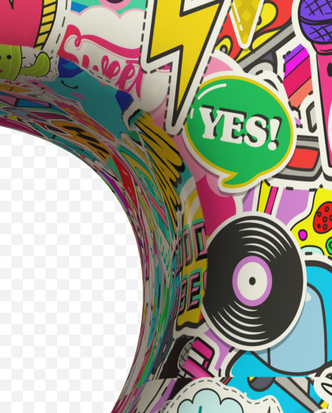 ? from Sticker Boom Font on Yellow Images Creative Fonts - S43386