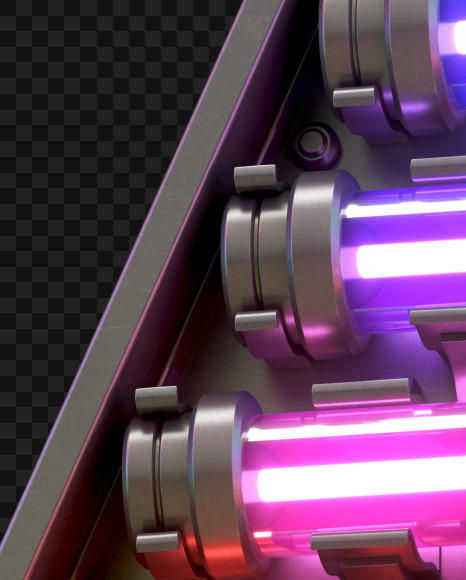 7 from Multicolor Neon Font on Yellow Images Creative Fonts - S43613