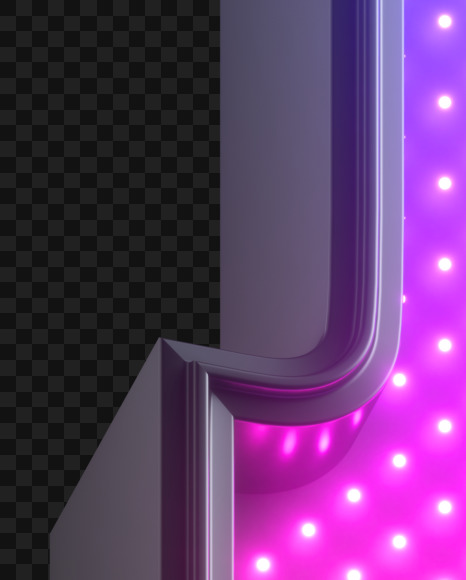 Letter J from Violet Neon LED on Yellow Images Creative Fonts - S43776