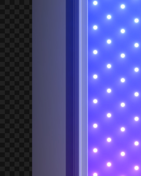 Letter P from Violet Neon LED on Yellow Images Creative Fonts - S43782