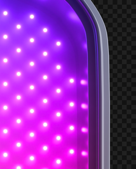 Letter R from Violet Neon LED on Yellow Images Creative Fonts - S43784