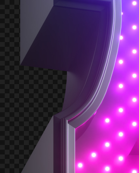 pound from Violet Neon LED on Yellow Images Creative Fonts - S43808