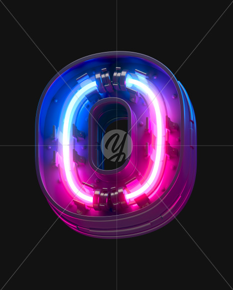 0 from Ultraviolet neon font on Yellow Images Creative Fonts - S44154