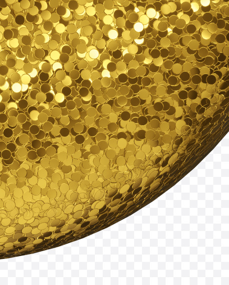 Letter U from Golden glitter Font on Yellow Images Creative Fonts - S44270