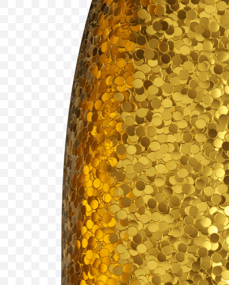 Letter V from Golden glitter Font on Yellow Images Creative Fonts - S44271