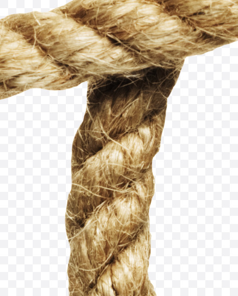 Letter H from Rope alphabet on Yellow Images Creative Fonts - S44426