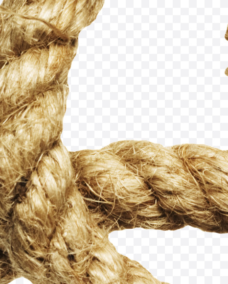 Letter E from Rope alphabet on Yellow Images Creative Fonts - S44423