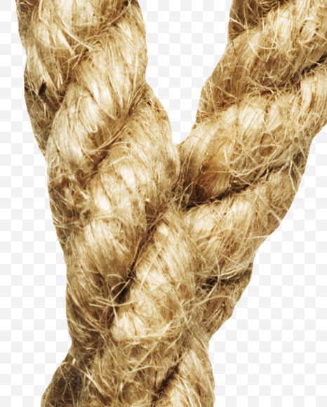 Letter W from Rope alphabet on Yellow Images Creative Fonts - S44441