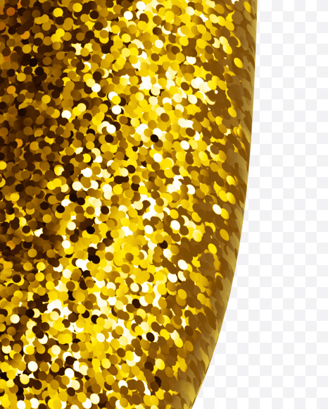 Letter U from Gold glitter font on Yellow Images Creative Fonts - S44661