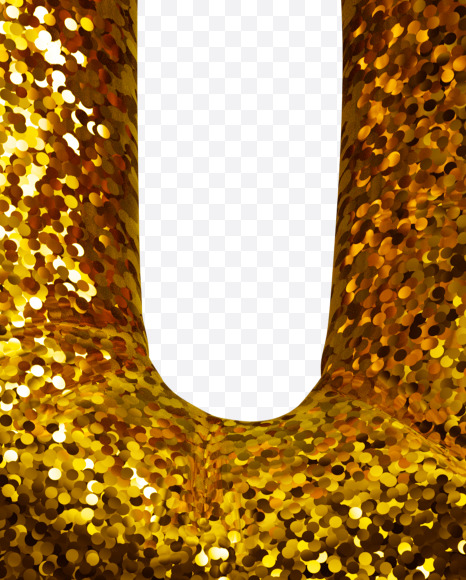 6 from Gold glitter font on Yellow Images Creative Fonts - S44672