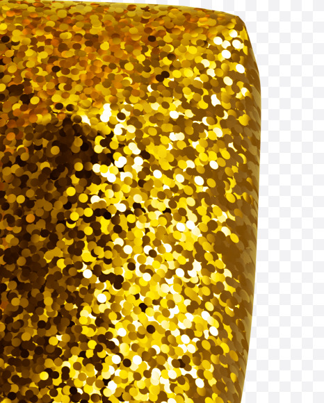 Letter C from Gold glitter font on Yellow Images Creative Fonts - S44643