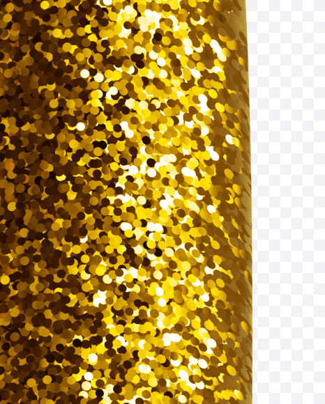 Letter M from Gold glitter font on Yellow Images Creative Fonts - S44653