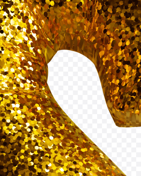 Letter S from Gold glitter font on Yellow Images Creative Fonts - S44659