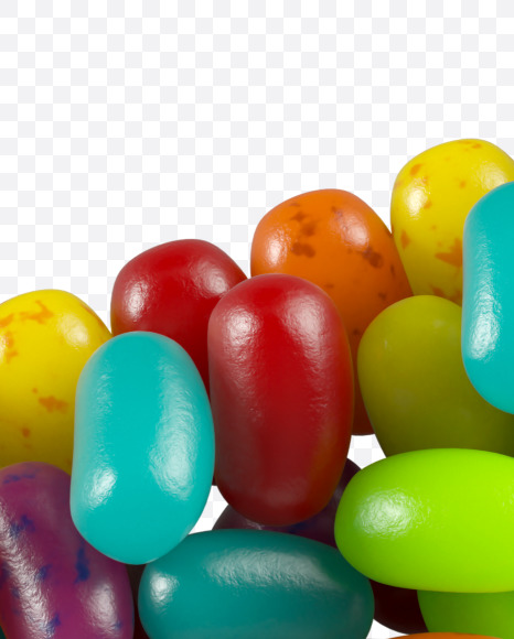 1 from Jelly Beans Font on Yellow Images Creative Fonts - S44757