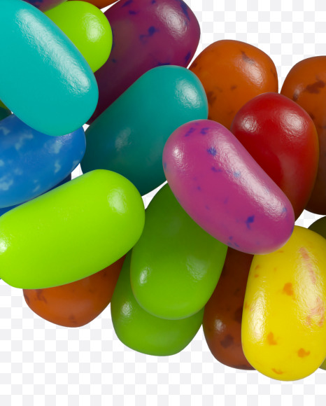 3 from Jelly Beans Font on Yellow Images Creative Fonts - S44759