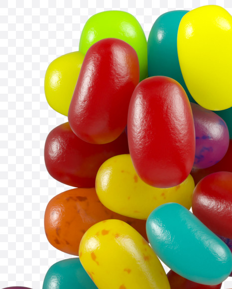 symbols from Jelly Beans Font on Yellow Images Creative Fonts - S44774