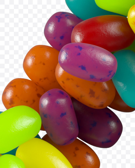 4 from Jelly Beans Font on Yellow Images Creative Fonts - S44760