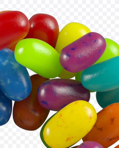 0 from Jelly Beans Font on Yellow Images Creative Fonts - S44766