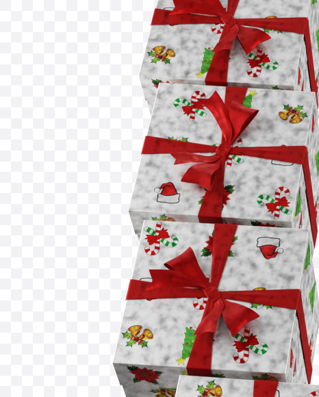 Letter U from Christmas boxes alphabet on Yellow Images Creative Fonts - S45111