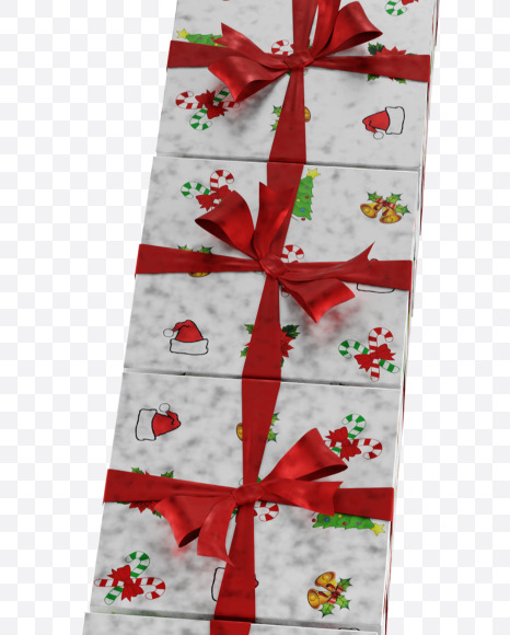 Letter I from Christmas boxes alphabet on Yellow Images Creative Fonts - S45099