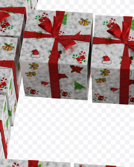 Letter E from Christmas boxes alphabet on Yellow Images Creative Fonts - S45095