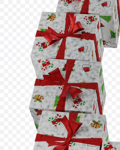 Letter C from Christmas boxes alphabet on Yellow Images Creative Fonts - S45093