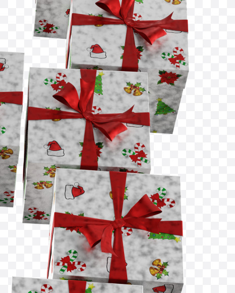 Letter B from Christmas boxes alphabet on Yellow Images Creative Fonts - S45092